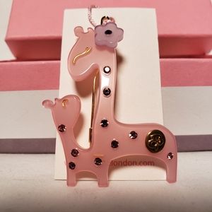 Bellage London Barrette Hair Clip - Mommy Giraffe and her Calf NEW